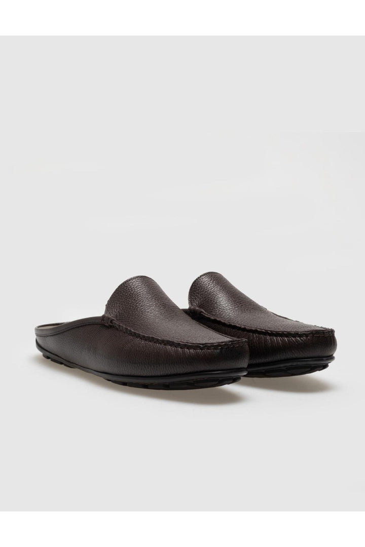 Cabani Shoes Sandales décontractées pour hommes en cuir véritable marron - Marron