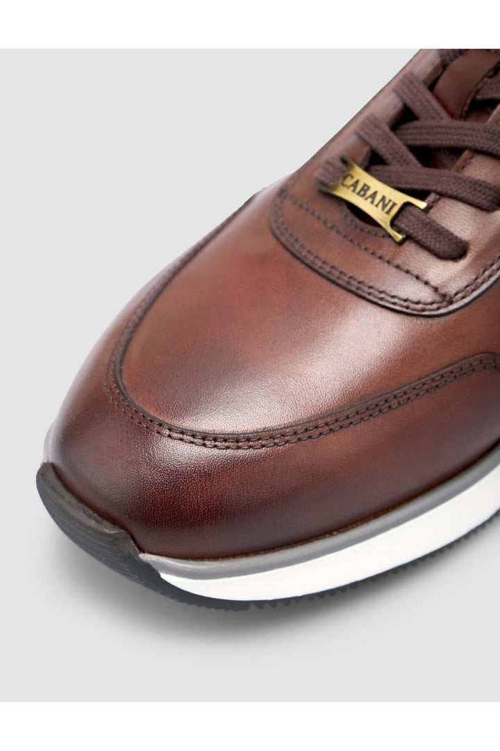 Cabani Shoes %100 Cuir Véritable Chaussures de Sport pour Hommes à Lacets Marron - Marron