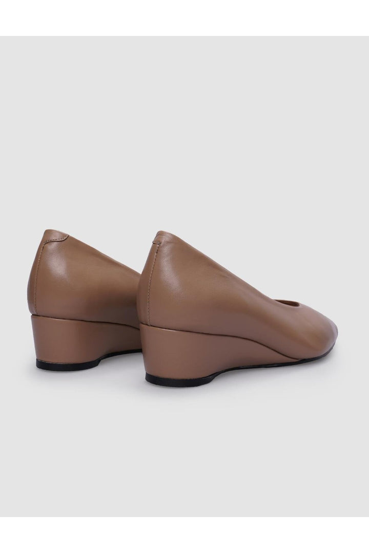 Cabani Shoes Chaussures à talons compensés pour femmes en cuir véritable beige 100% - Multicolore