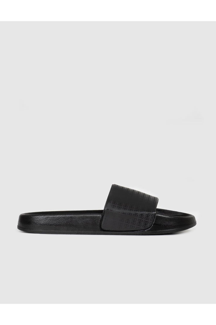 Cabani Shoes Sandales pour hommes à semelle en caoutchouc noire - Multicolore