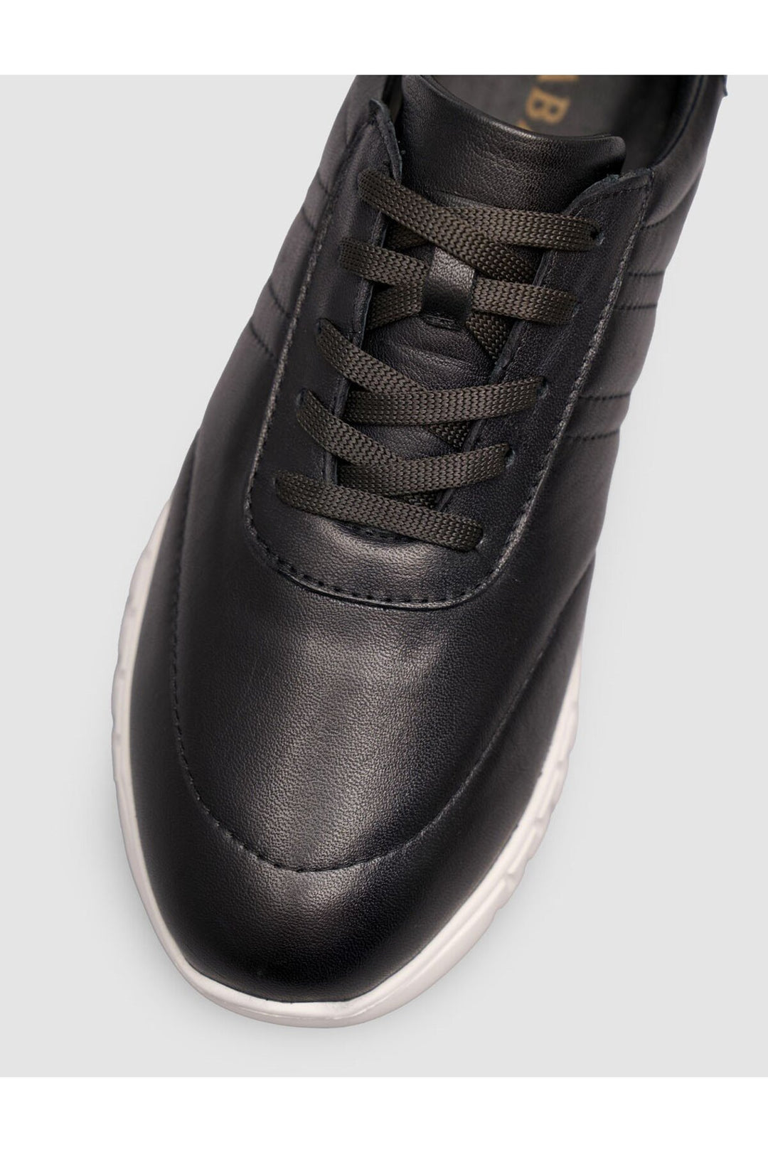 Cabani Shoes Baskets à lacets pour femmes en cuir véritable noir - Multicolore