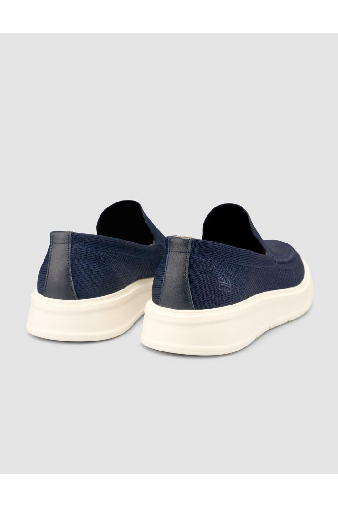 Cabani Shoes Chaussures de ville pour hommes en tricot sans lacets bleu marine - Bleu marine