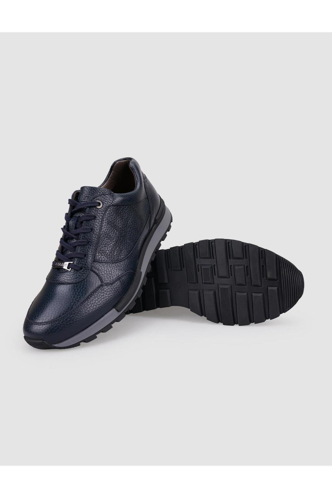 Cabani Shoes %100 Cuir Véritable Chaussures de Sport pour Hommes à Lacets Bleu marine - Bleu marine