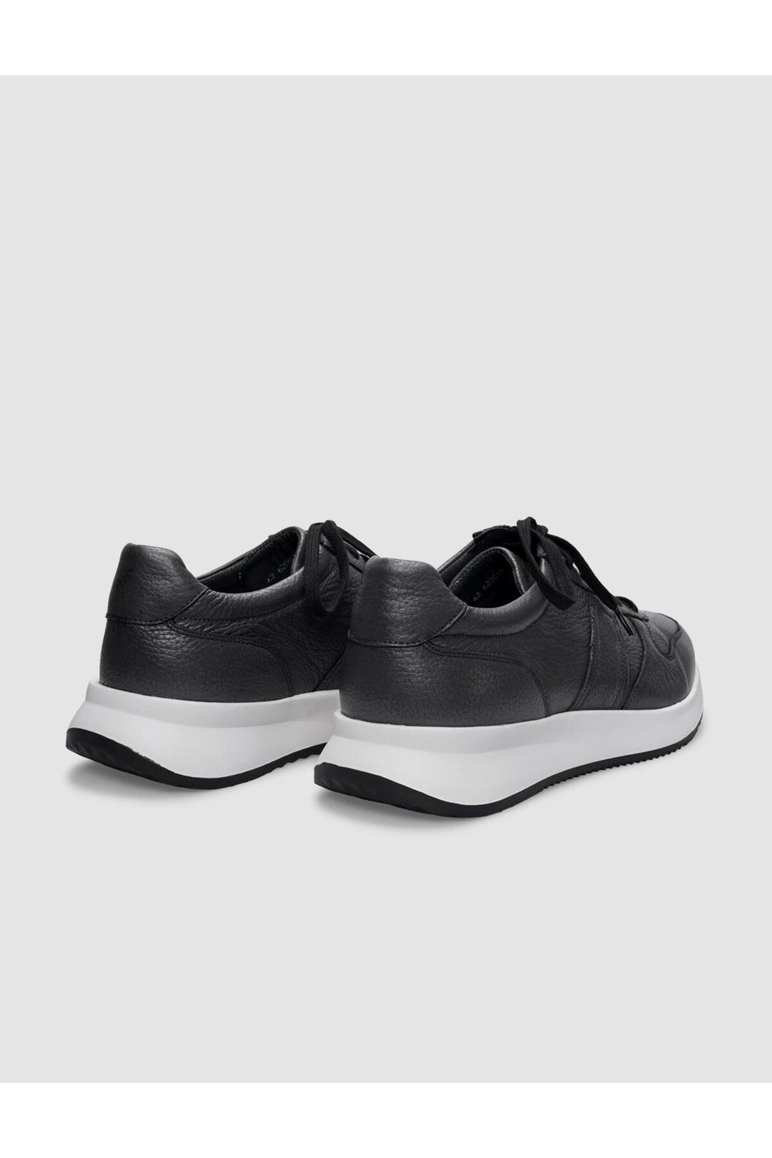 Cabani Shoes Chaussures de sport pour hommes en cuir véritable gris à lacets. - Gris