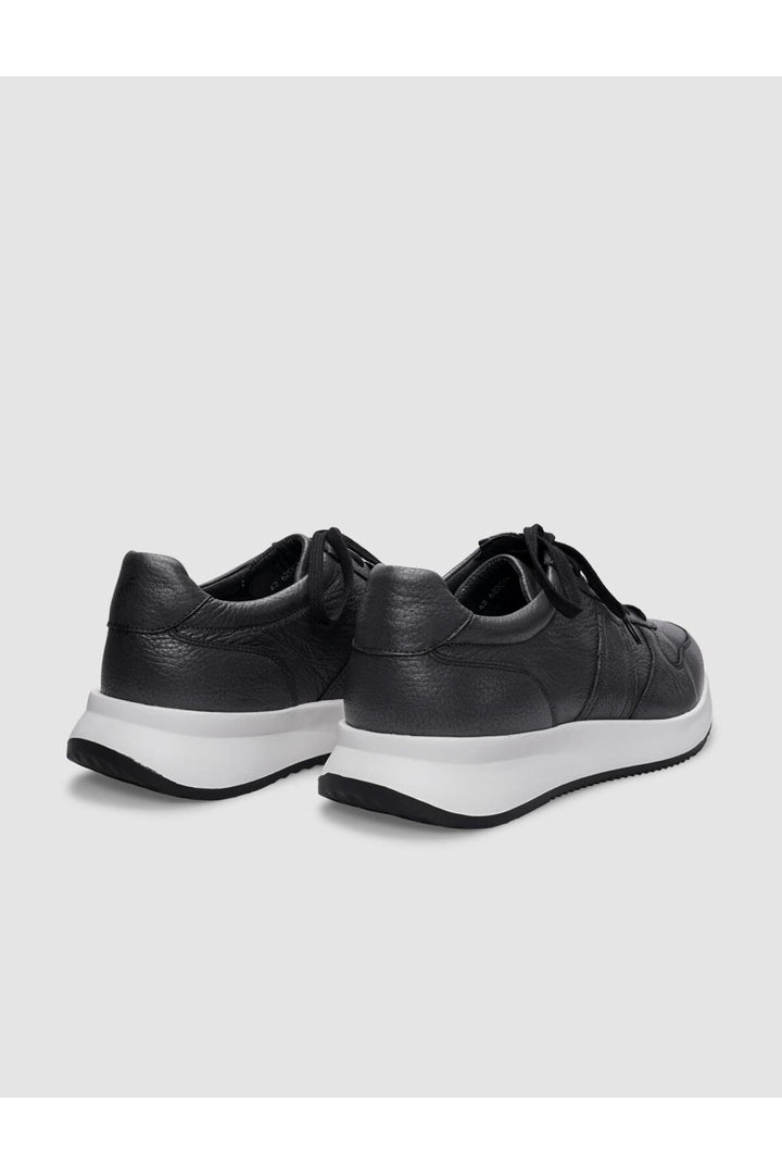 Cabani Shoes Chaussures de sport pour hommes en cuir véritable gris à lacets. - Gris