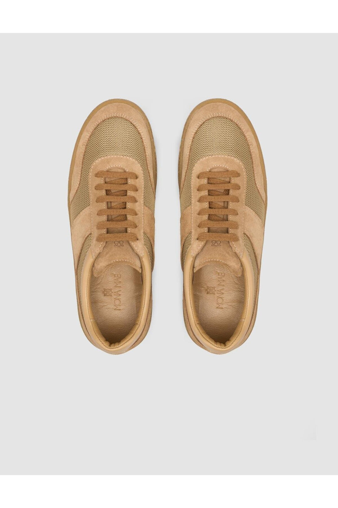Cabani Shoes %100 Cuir Véritable Suédé Femme Baskets Taba - Multicolore