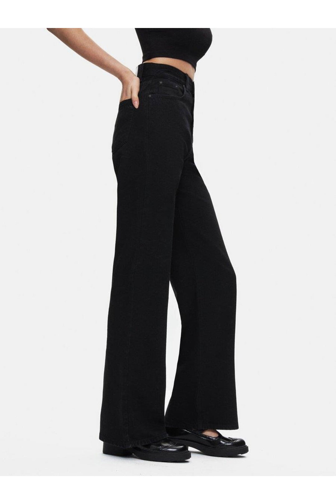 LTB Pantalon en jean large pour femme Vıonne H Black Wash