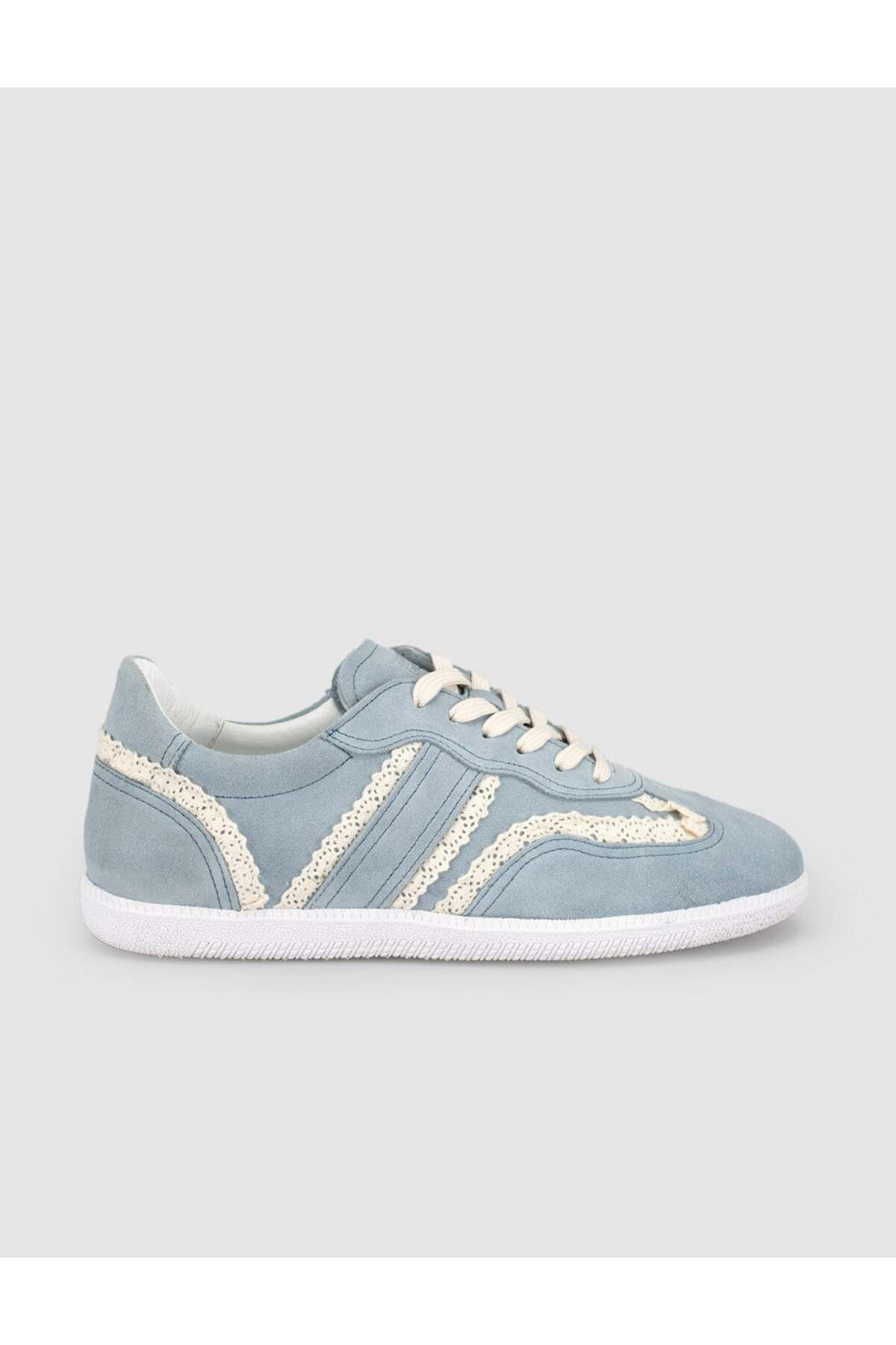 Cabani Shoes Chaussures de sport en cuir véritable avec détails en dentelle bleue - Multicolore
