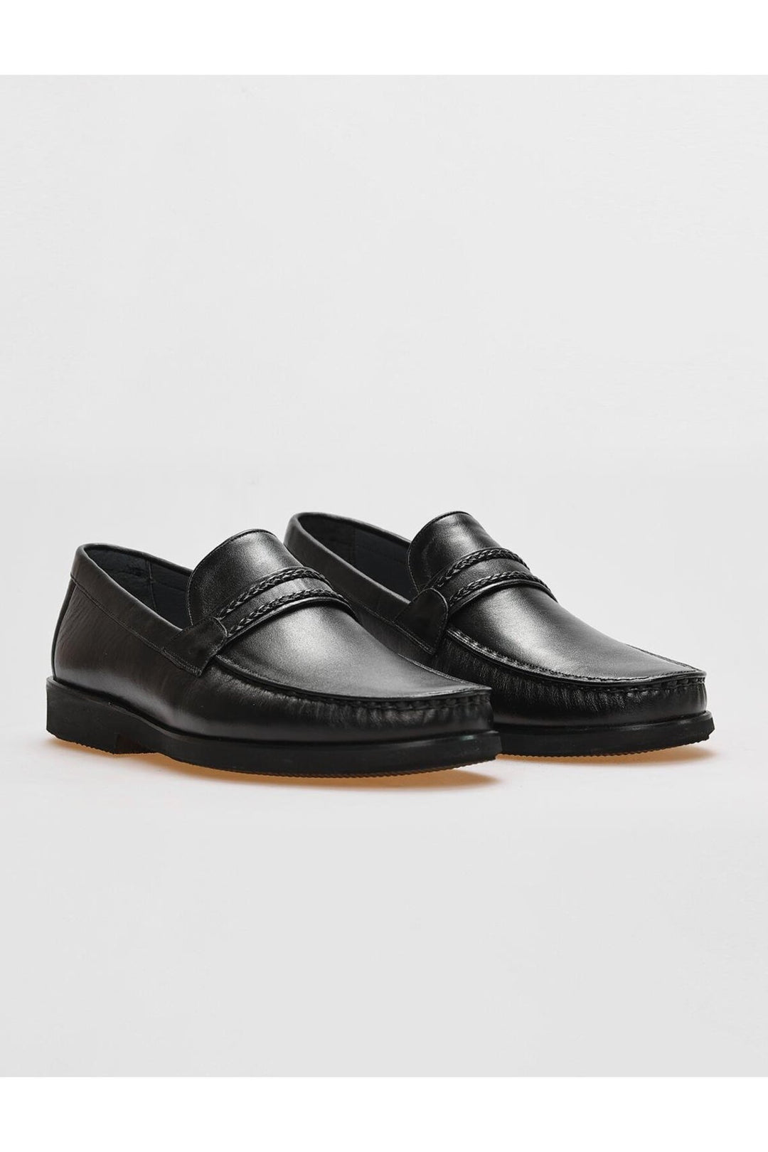 Cabani Shoes Chaussures classiques pour hommes en cuir véritable avec détails de ceinture noire - Multicolore