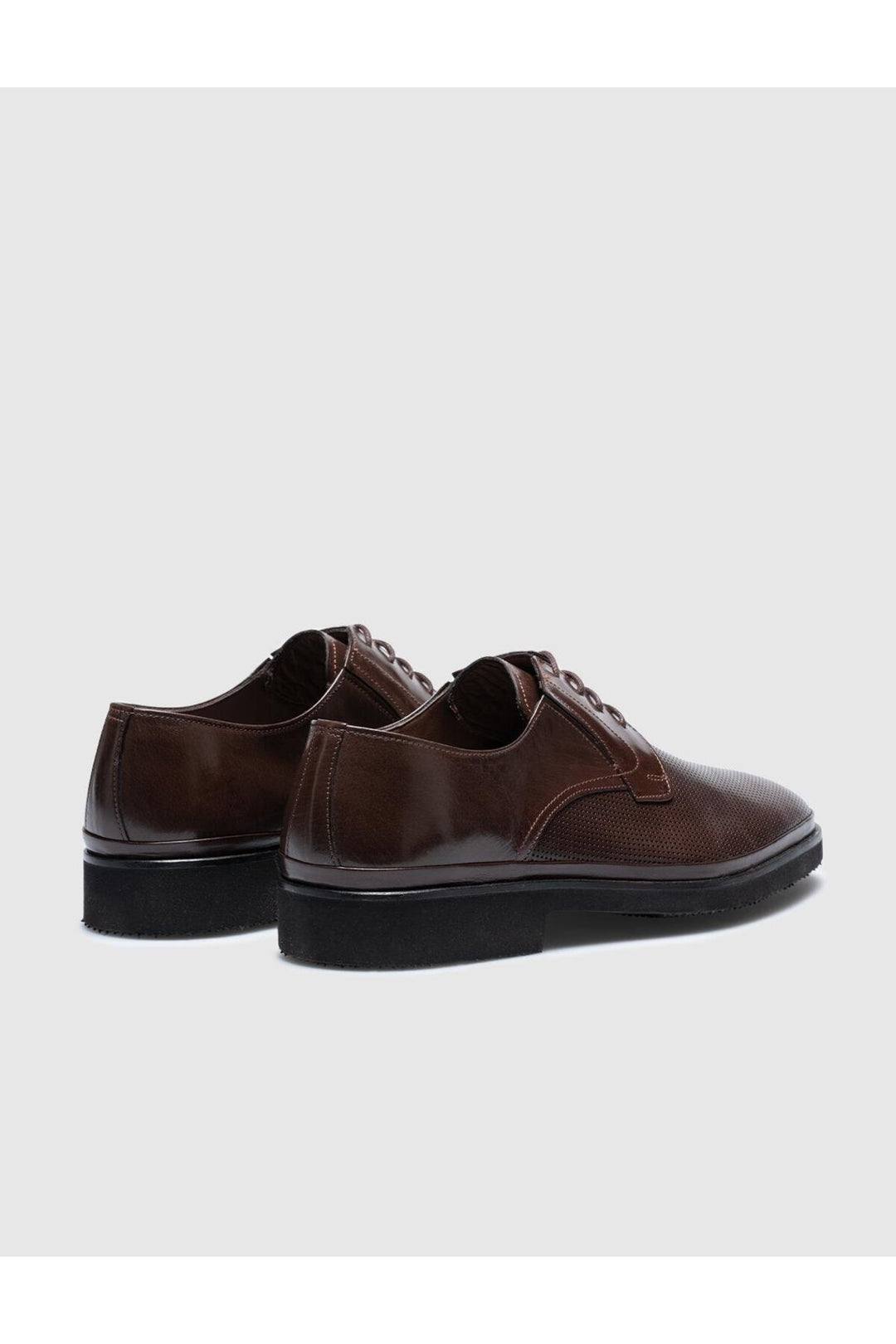 Cabani Shoes Chaussures classiques pour hommes en cuir véritable marron à lacets - Multicolore