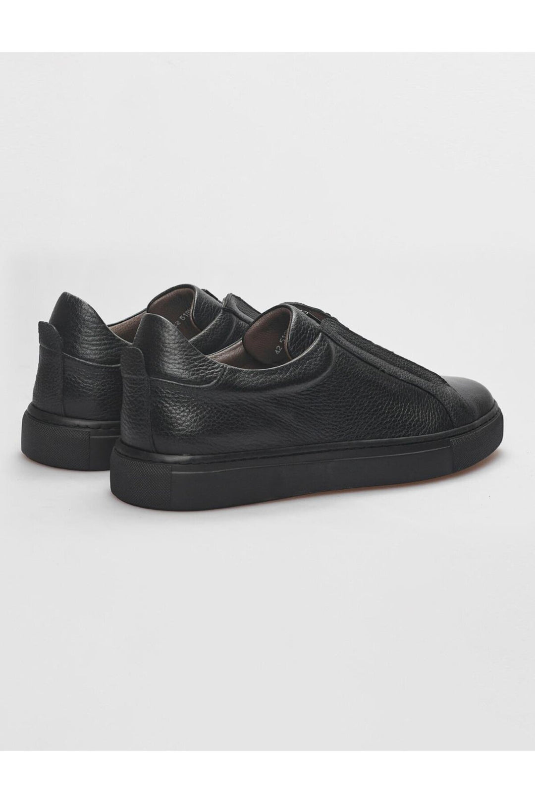 Cabani Shoes Chaussures de sport pour hommes en cuir véritable noir à lacets. - Noir