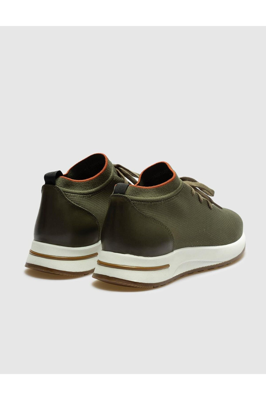 Cabani Shoes Chaussures de sport pour hommes en tricot kaki avec lacets. - Kaki