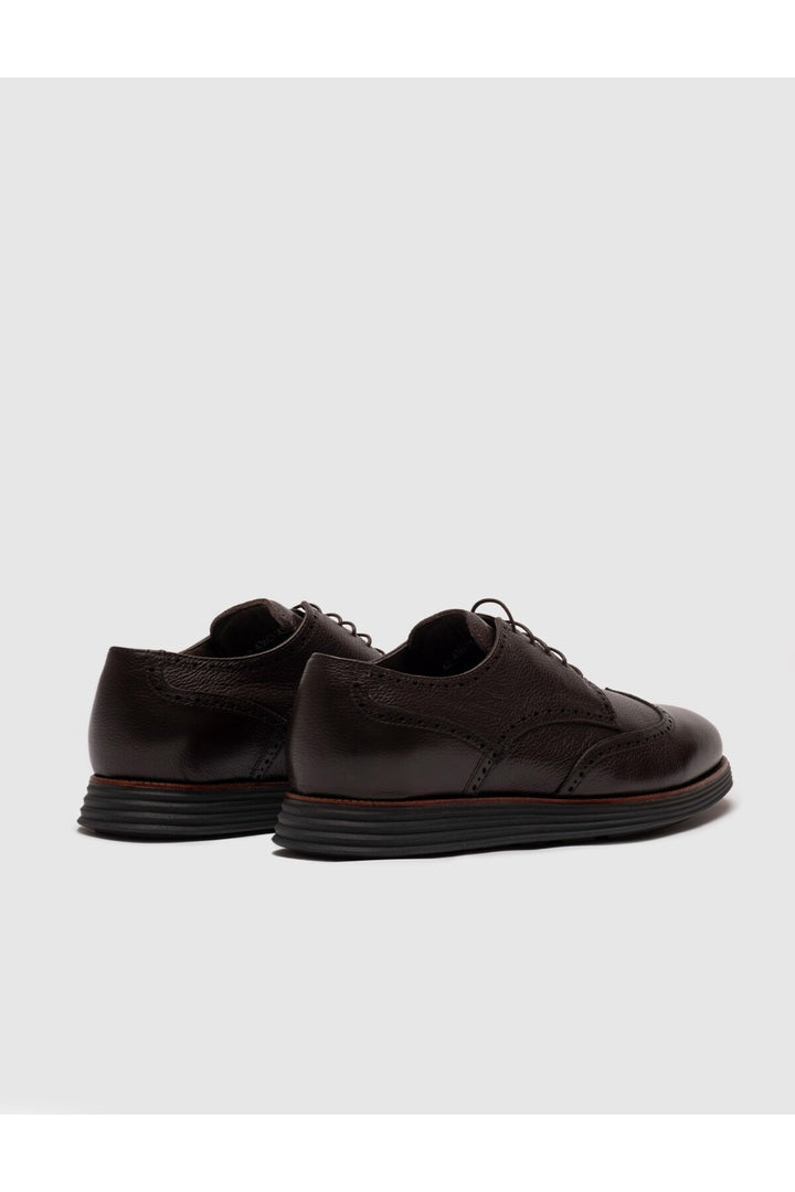 Cabani Shoes Chaussures de ville pour hommes en cuir véritable marron à lacets - Multicolore