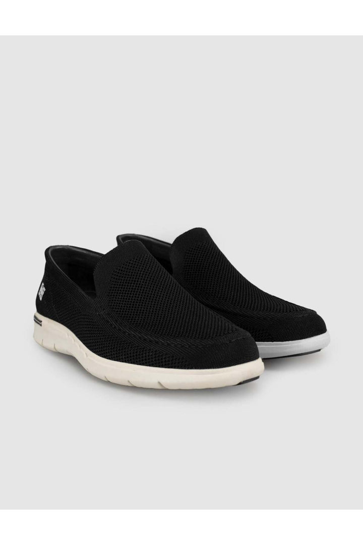 Cabani Shoes Chaussures décontractées pour hommes en tricot à semelle légère noires - Multicolore