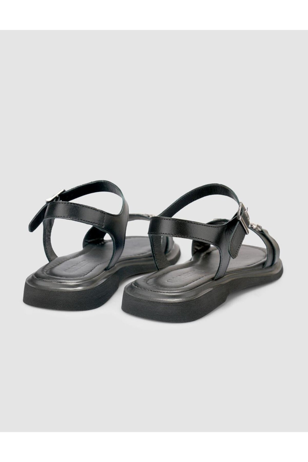 Cabani Shoes %100 Cuir véritable Sandales noires pour femmes - Multicolore