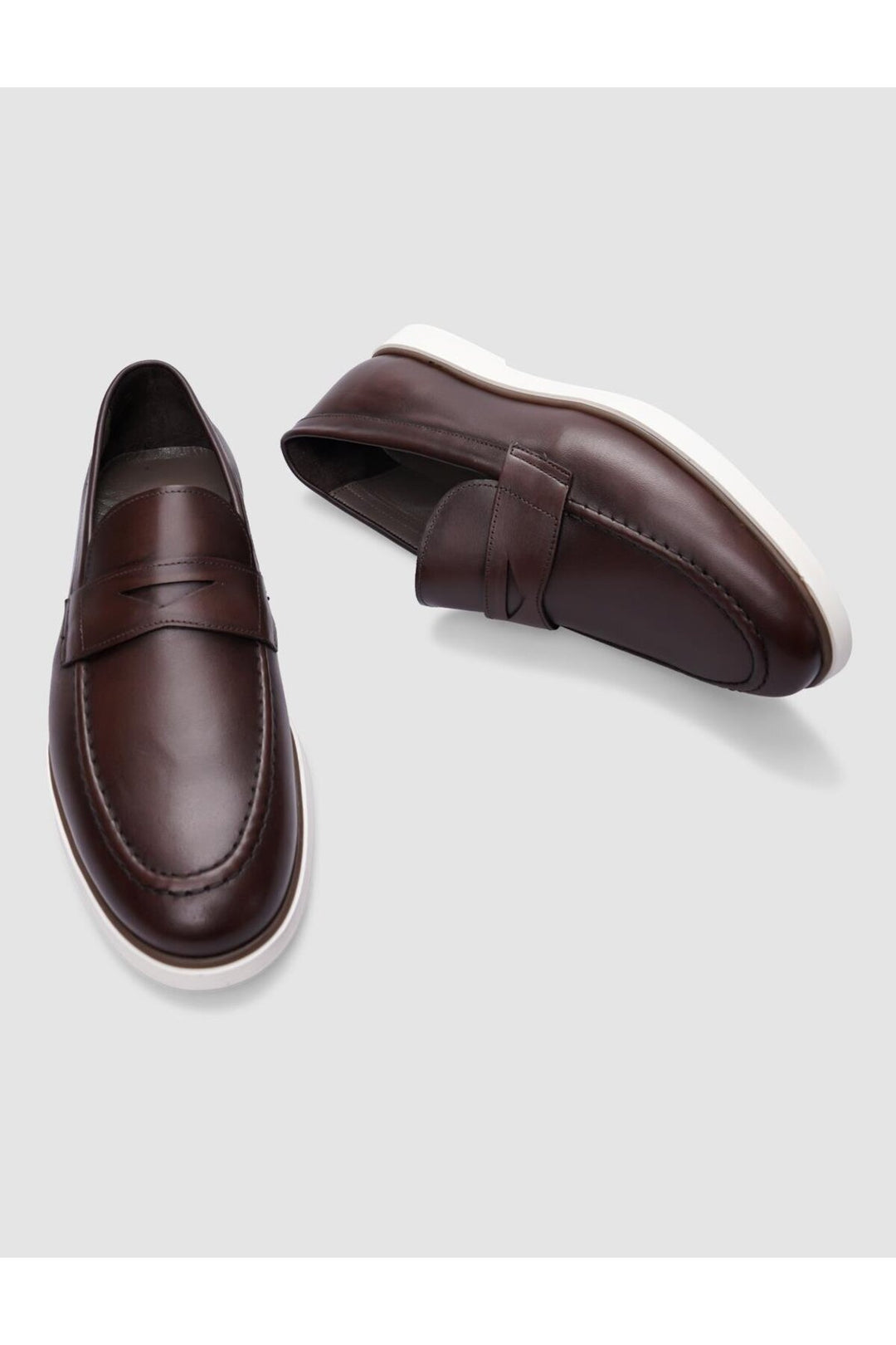 Cabani Shoes Chaussures de ville pour hommes en cuir véritable marron 100% - Marron