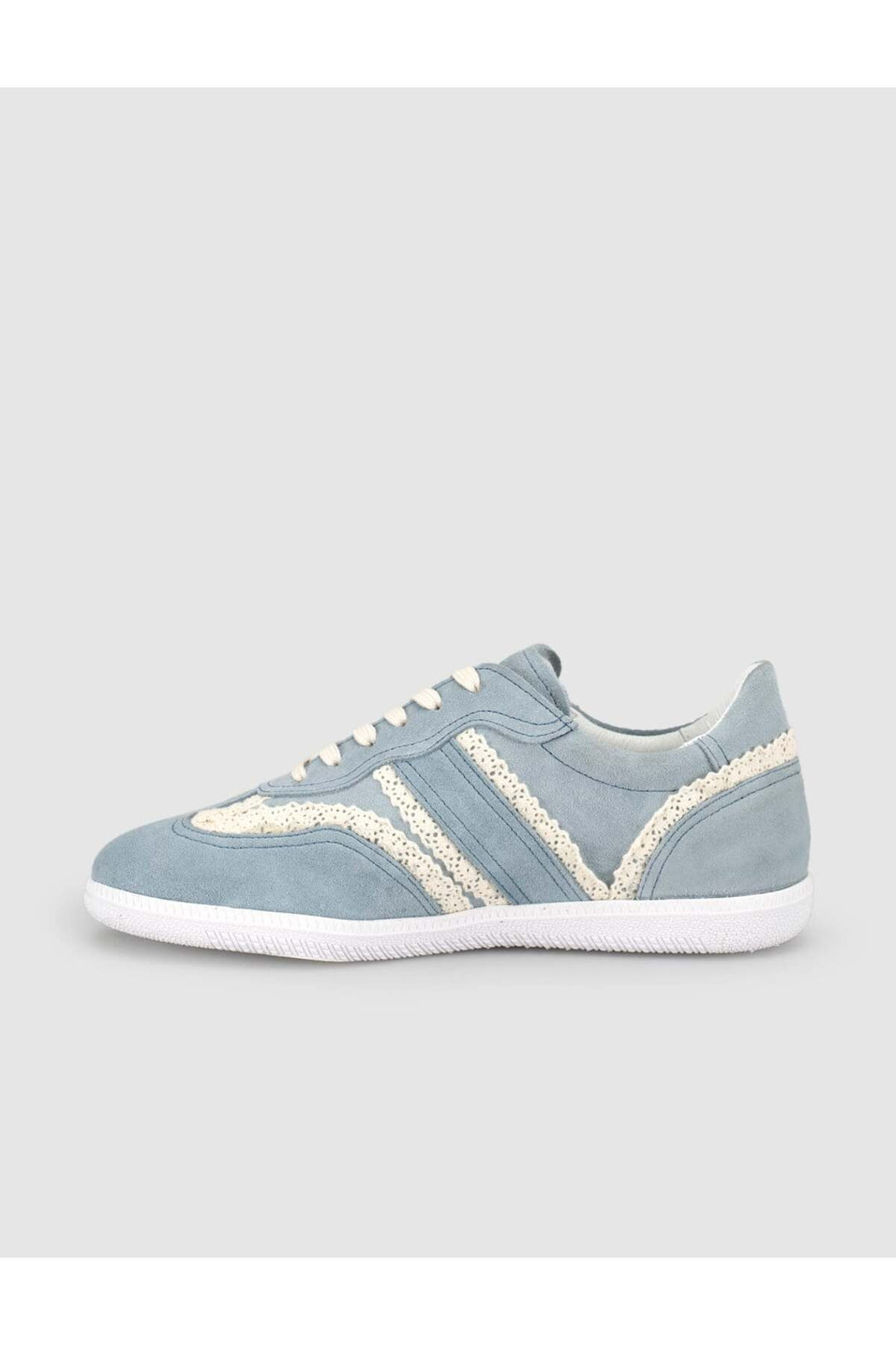Cabani Shoes Chaussures de sport en cuir véritable avec détails en dentelle bleue - Multicolore