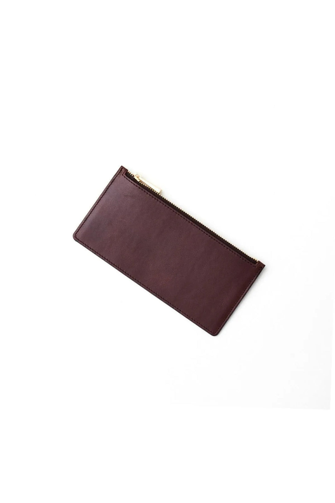 helmbrook Porte-cartes en cuir pour femme Ashley avec fermeture à glissière protégée par RFID Porte-cartes à compartiments multiples marron