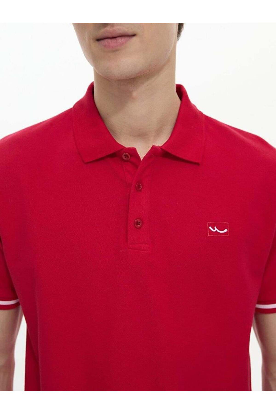 LTB Tee-shirt à manches courtes avec col polo Pressed Regular Red
