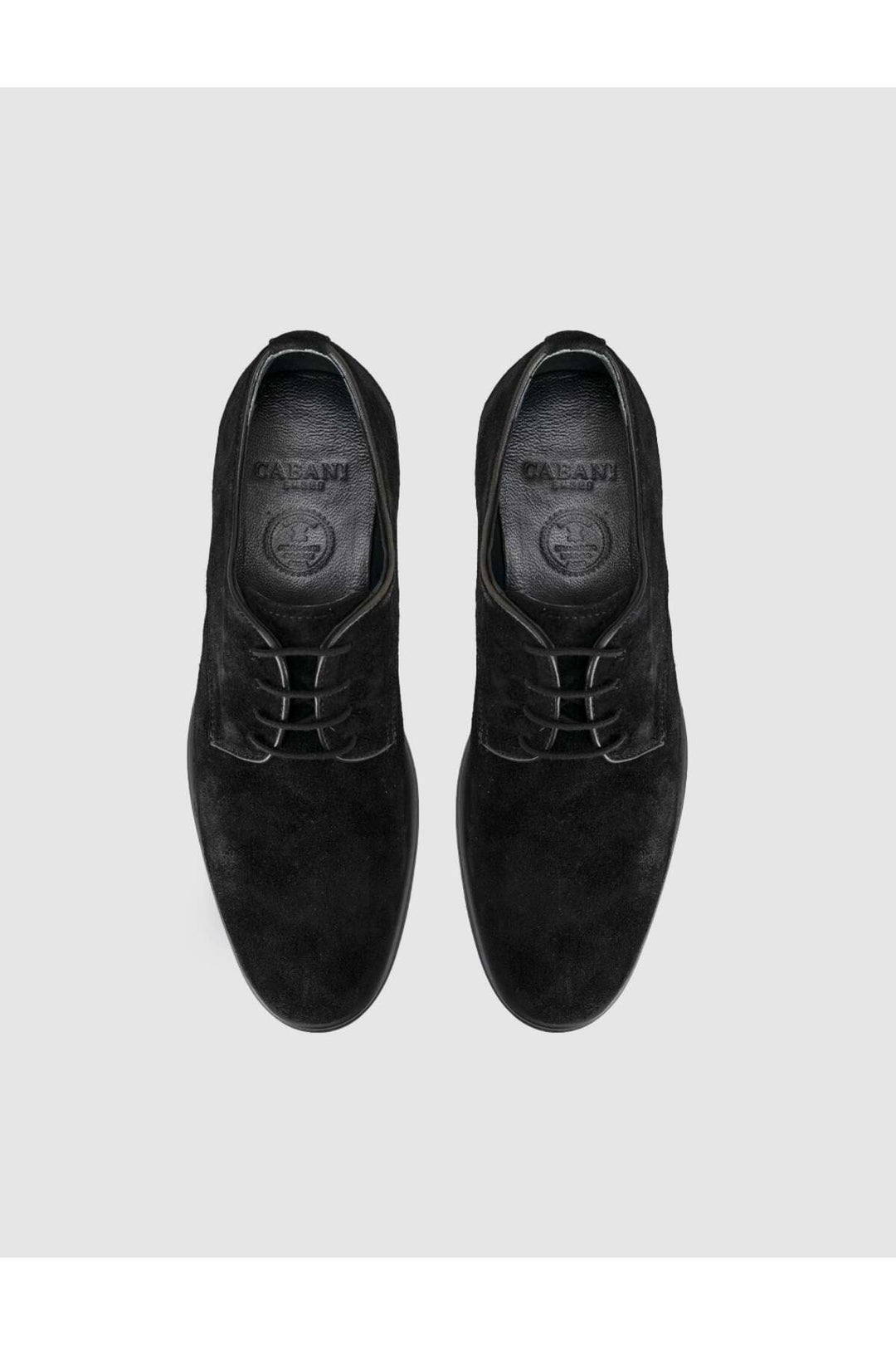 Cabani Shoes Chaussures classiques pour hommes en cuir véritable suédé noir - Multicolore