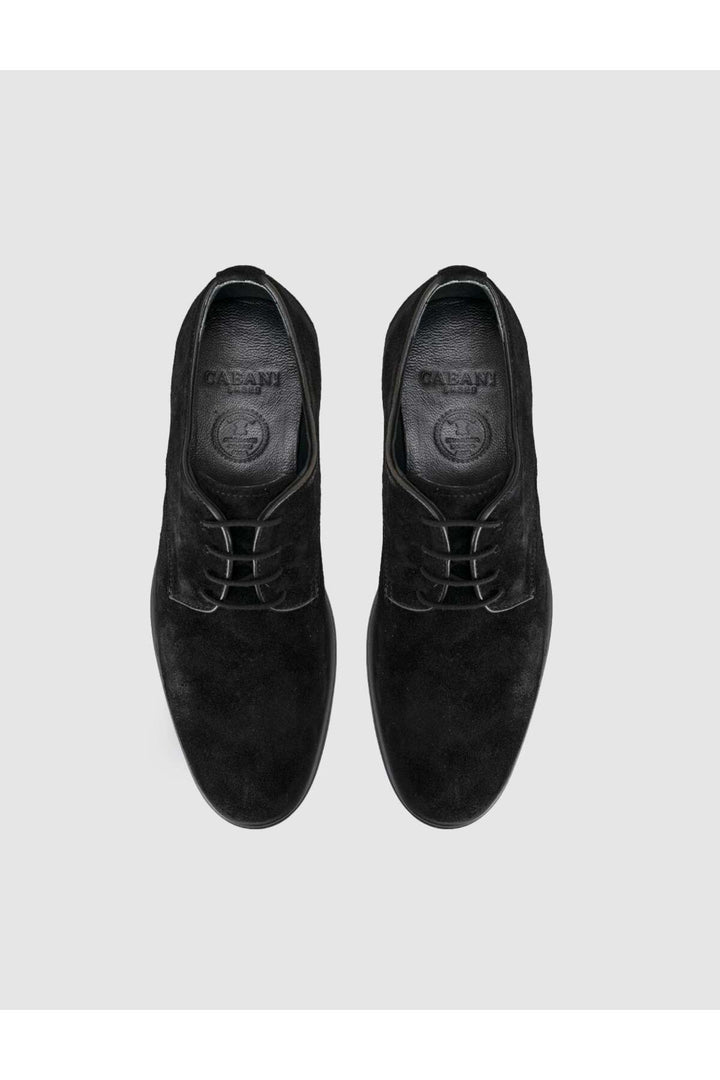 Cabani Shoes Chaussures classiques pour hommes en cuir véritable suédé noir - Multicolore