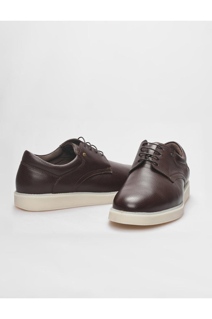 Cabani Shoes Chaussures de ville pour hommes en cuir véritable marron à lacets - Multicolore