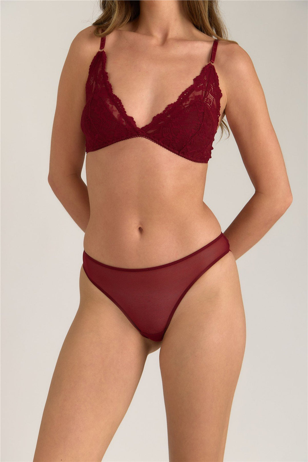 Lovely Things Petite culotte en dentelle DOROTHY - Bordeaux