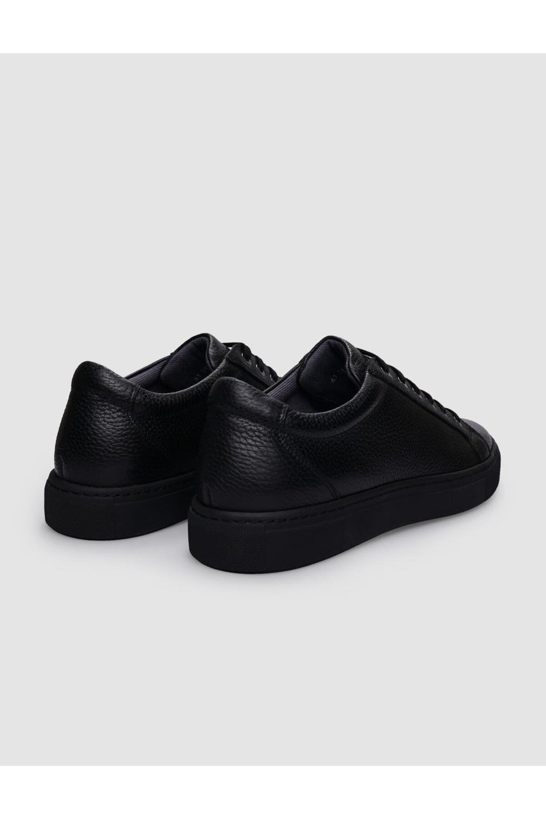 Cabani Shoes Chaussures de sport pour hommes en cuir véritable noires à lacets - Noir