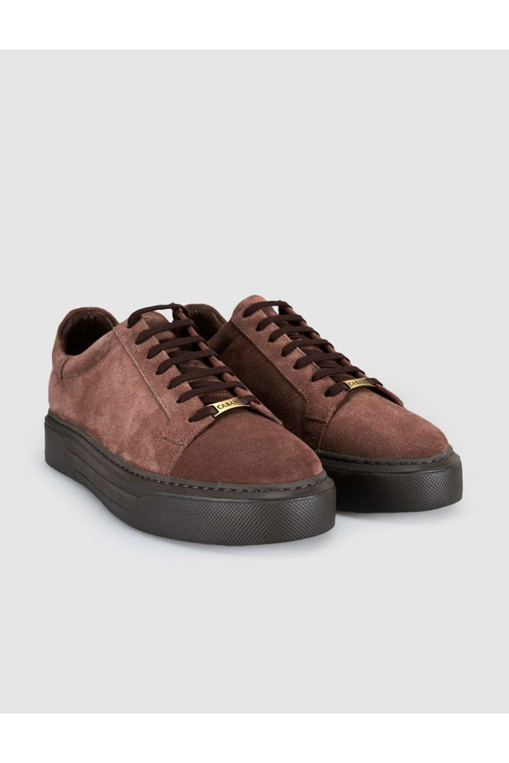 Cabani Shoes Baskets pour hommes en cuir suédé vison véritable - Multicolore