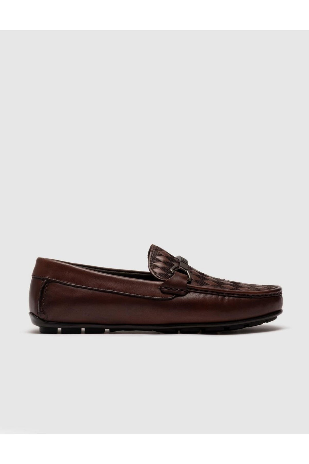 Cabani Shoes Chaussures Loafer pour Homme en Cuir Véritable Marron avec Ceinture - Marron