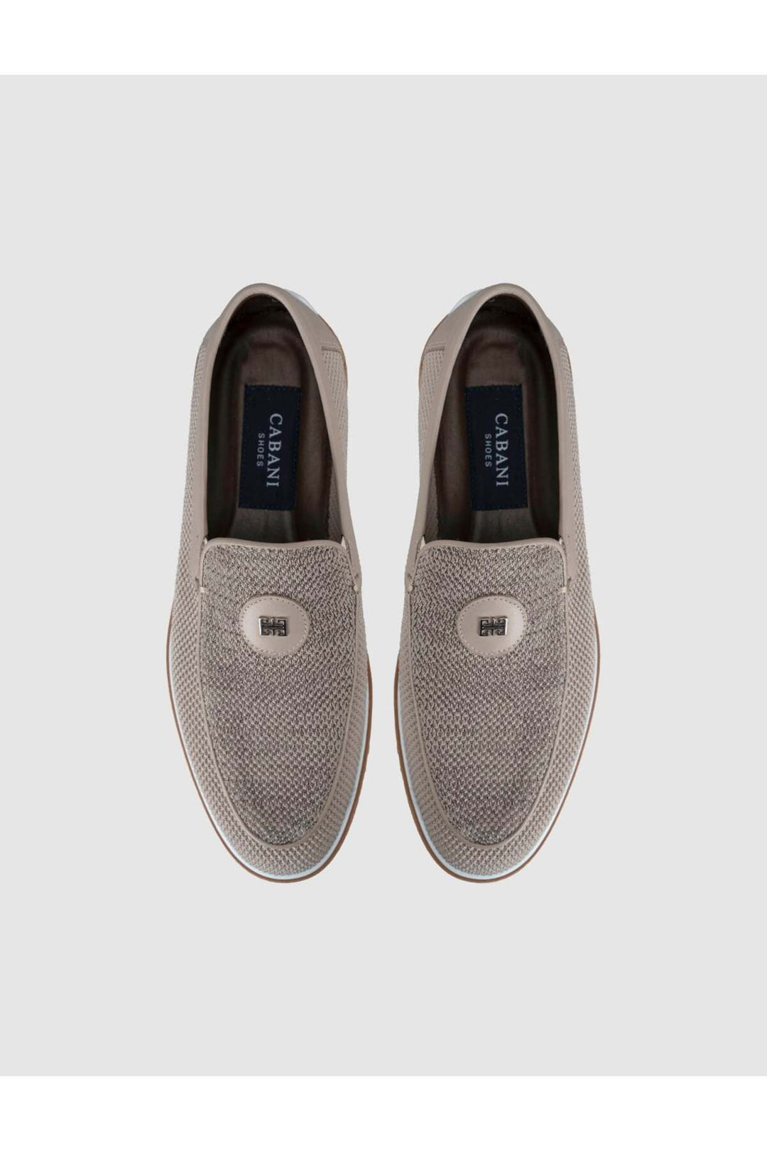 Cabani Shoes Chaussures pour hommes en tricot beige Loafer - Beige