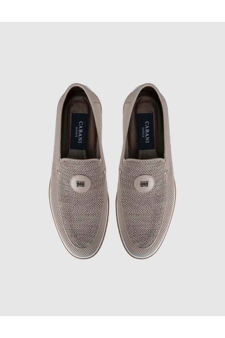 Cabani Shoes Chaussures pour hommes en tricot beige Loafer - Beige