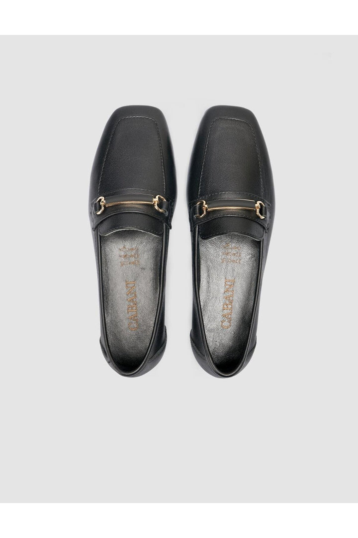 Cabani Shoes %100 Cuir Véritable Mocassins Femme Noir - Noir