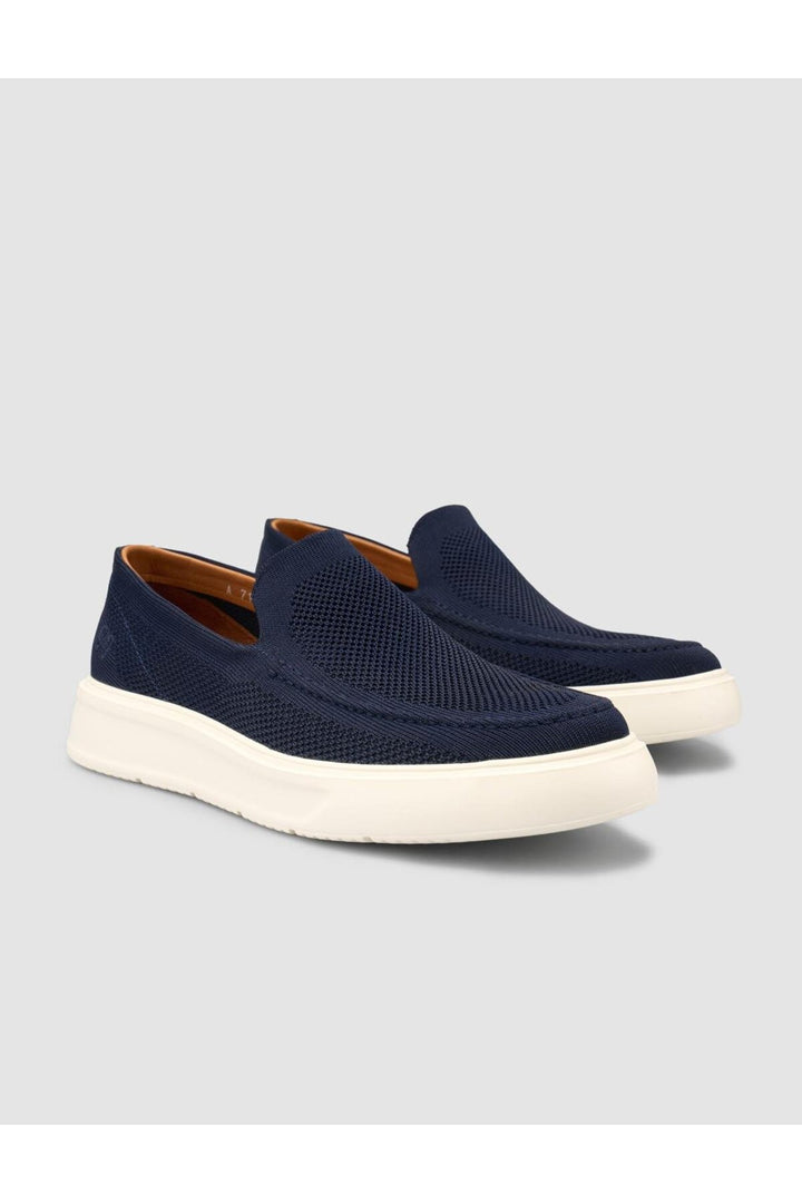 Cabani Shoes Chaussures de ville pour hommes en tricot sans lacets bleu marine - Bleu marine