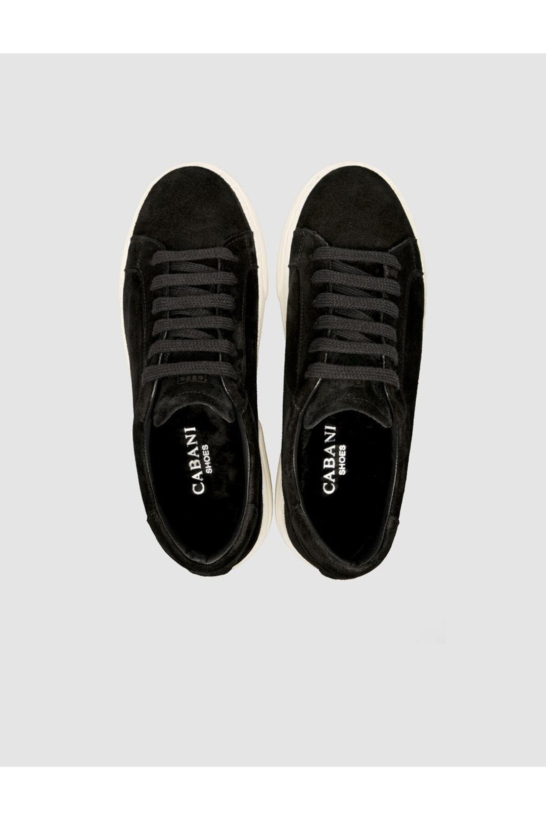 Cabani Shoes %100 Cuir Suédé Noir Doublé en Fourrure Baskets à Lacets - Multicolore