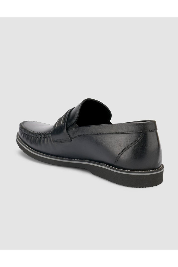 Cabani Shoes %100 Cuir véritable Noir Mocassins pour hommes - Noir