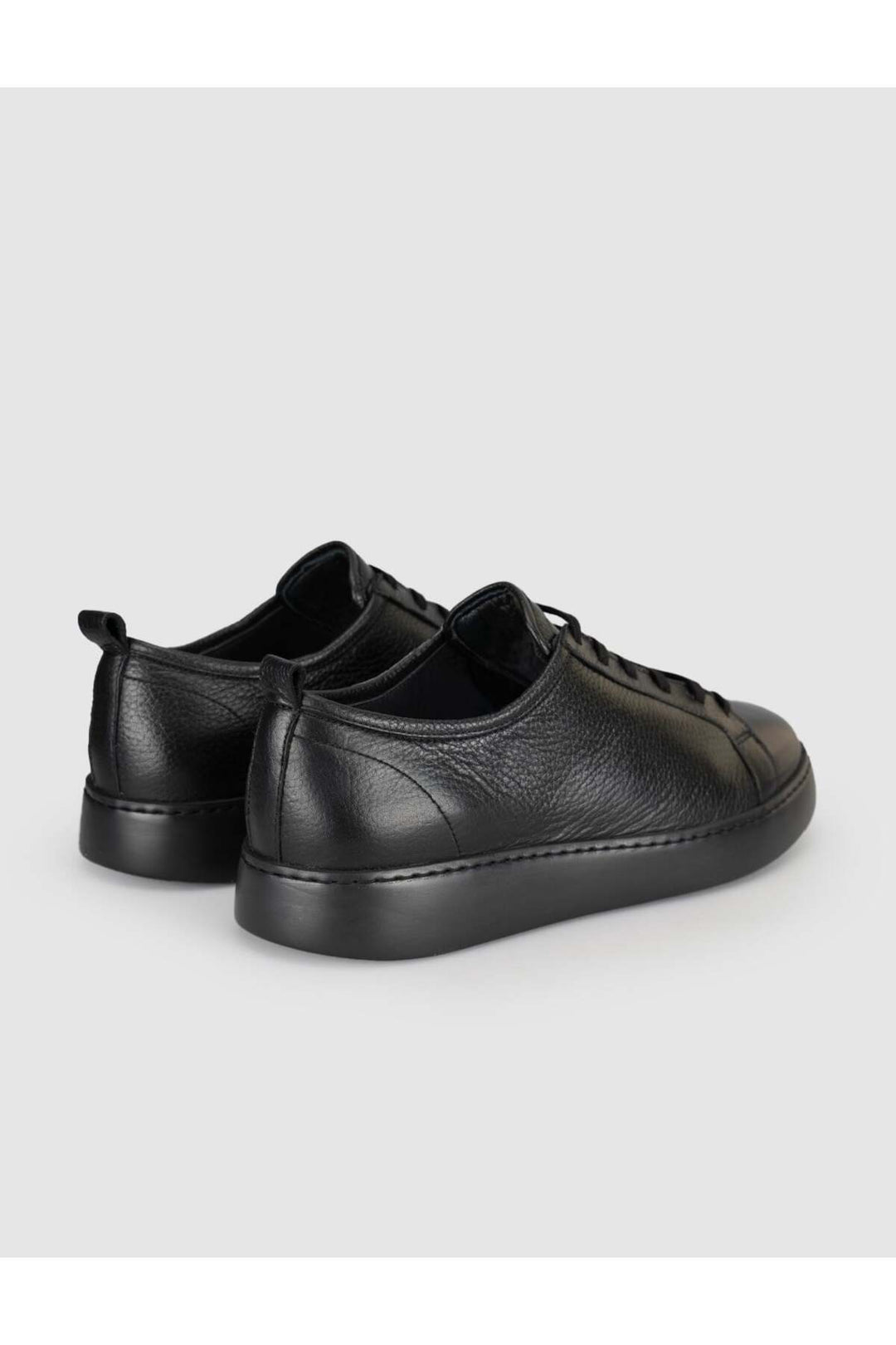 Cabani Shoes Baskets homme en cuir de veau véritable noir à lacets. - Multicolore