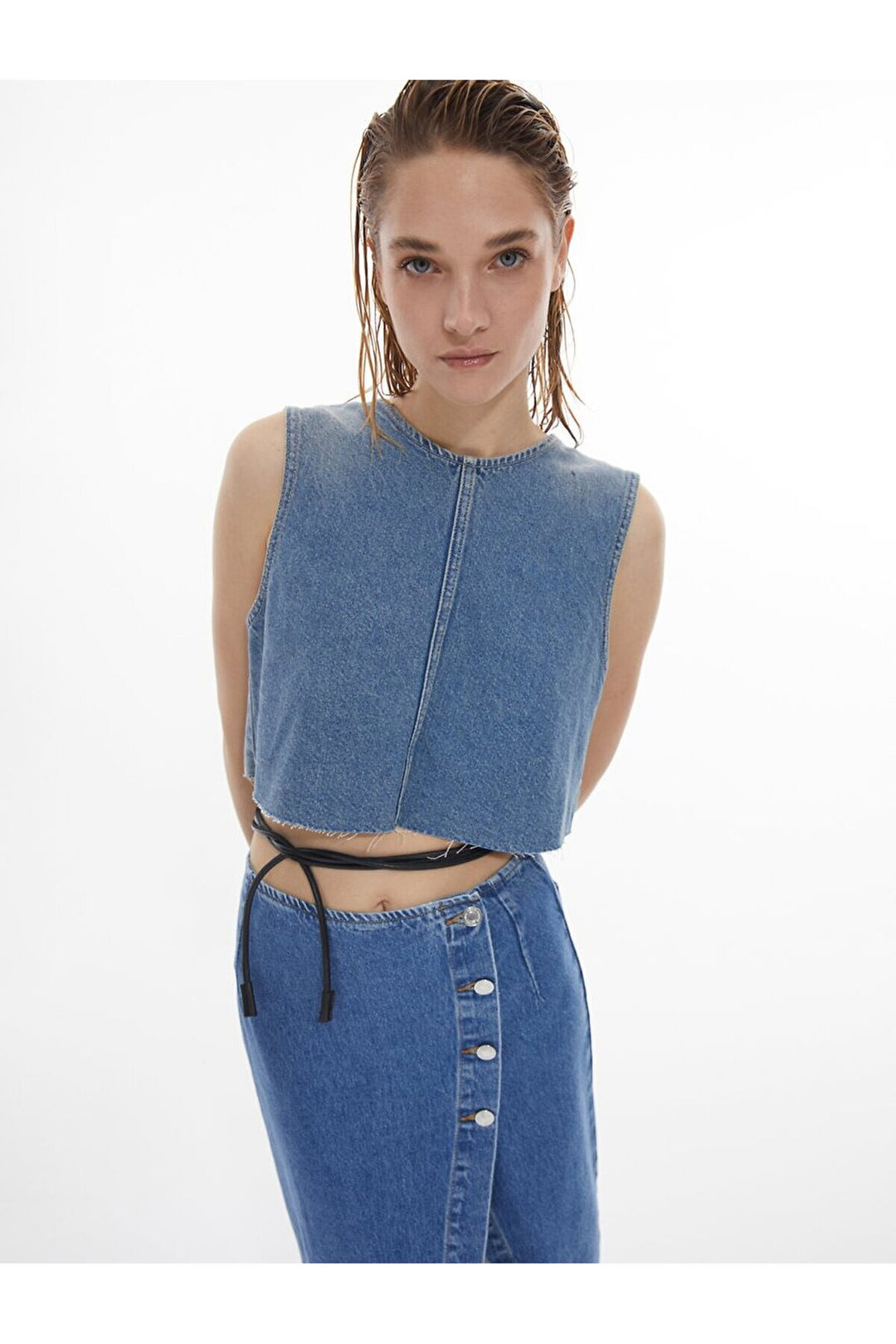 LTB Chemisier court en jean Helena