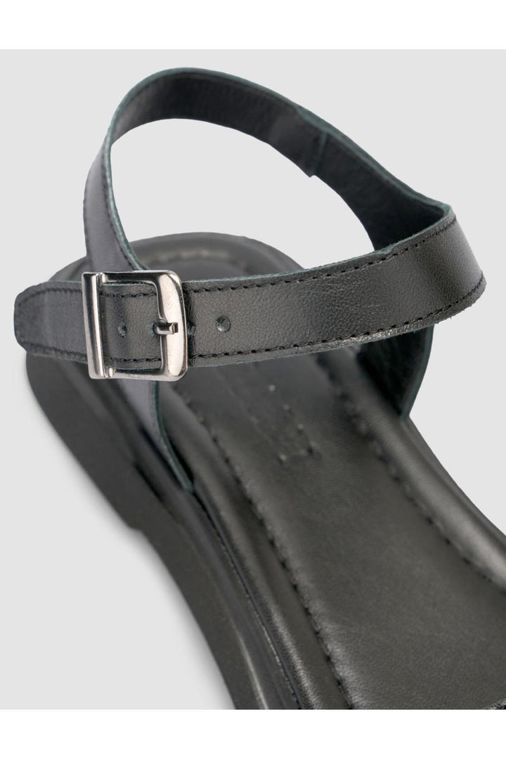Cabani Shoes %100 Cuir véritable Sandales noires pour femmes - Multicolore