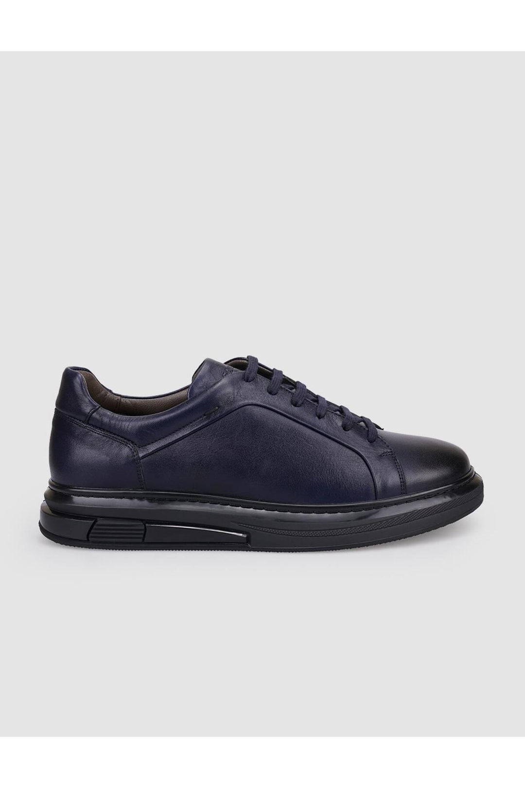 Cabani Shoes %100 Cuir Véritable Chaussures de Sport pour Hommes à Lacets Bleu marine - Bleu marine