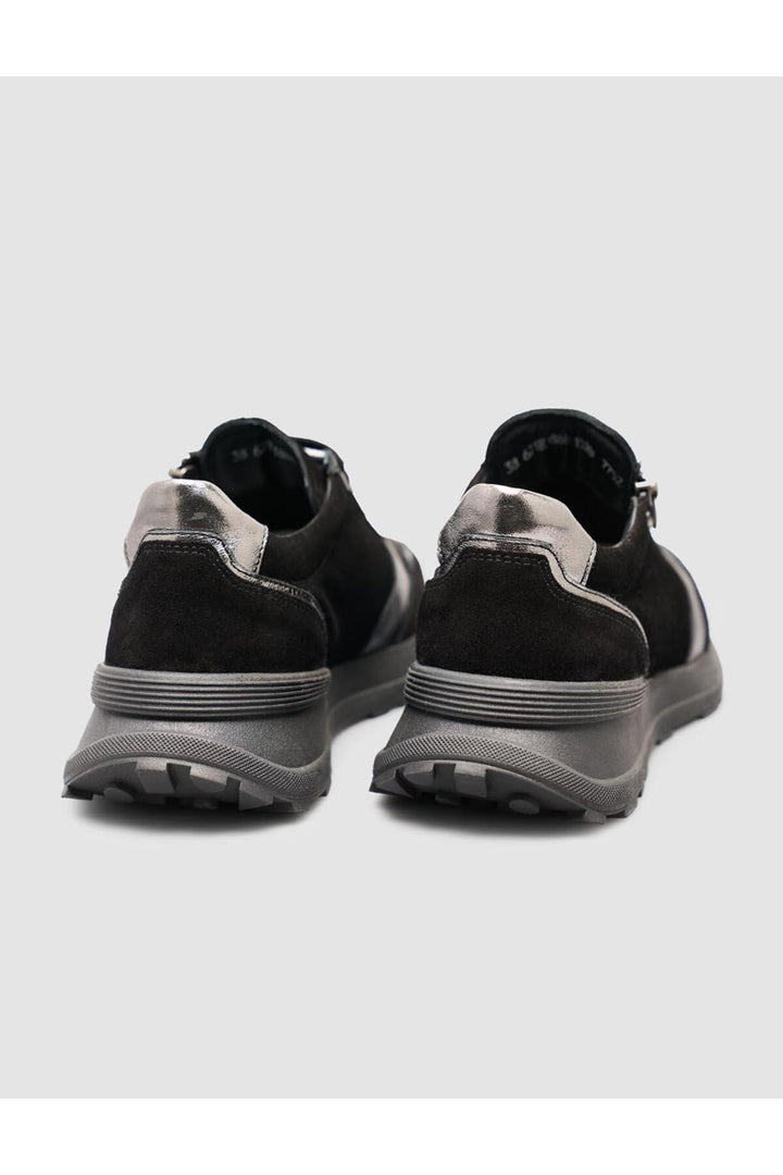 Cabani Shoes Vadano MonaMae %100 Cuir Suédé Noir Femme Sneaker - Multicolore
