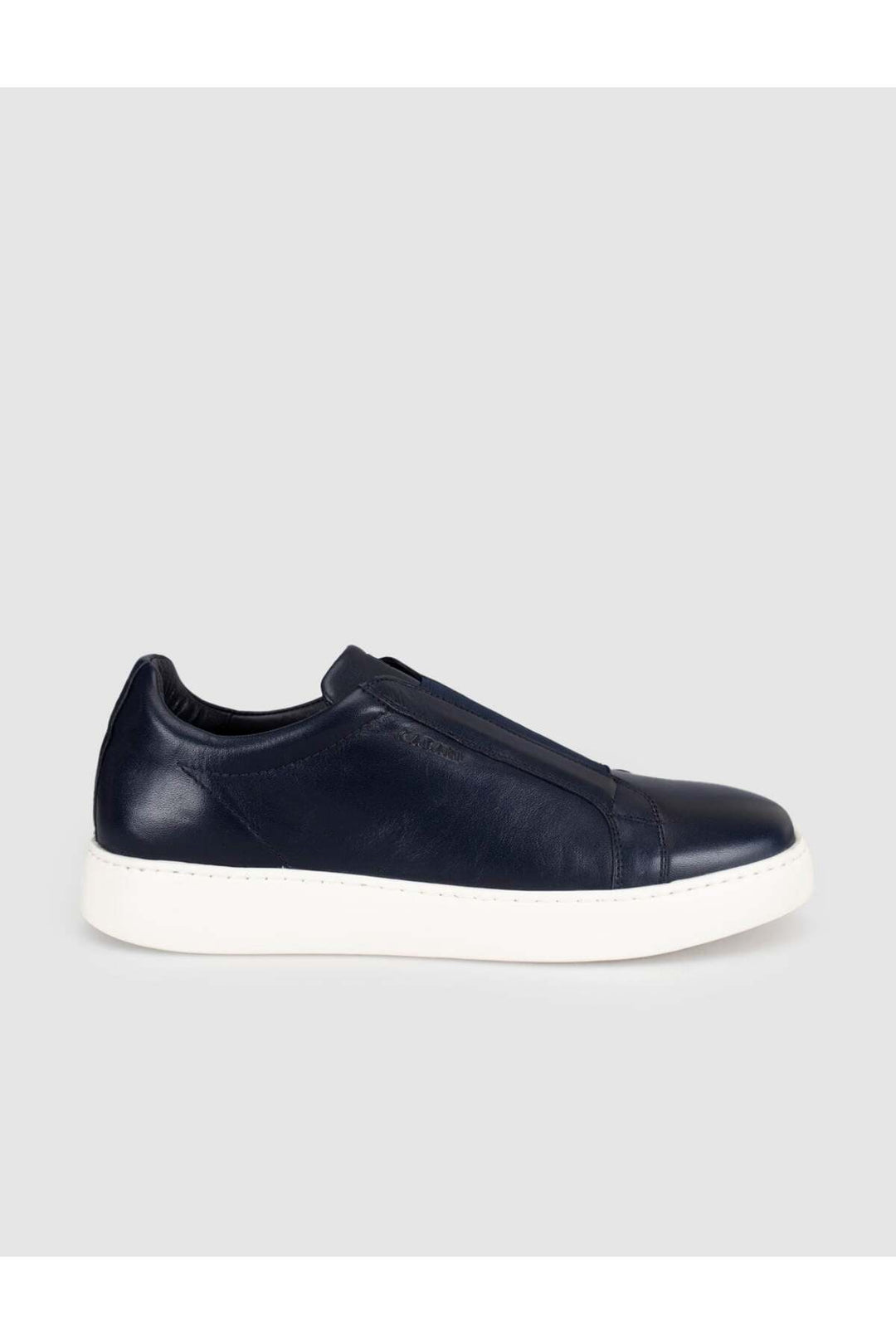 Cabani Shoes Sneaker décontracté pour homme en cuir véritable - Bleu marine