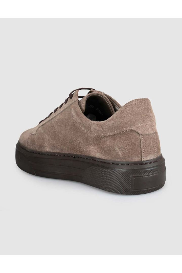 Cabani Shoes Baskets pour hommes en cuir suédé beige - Vison