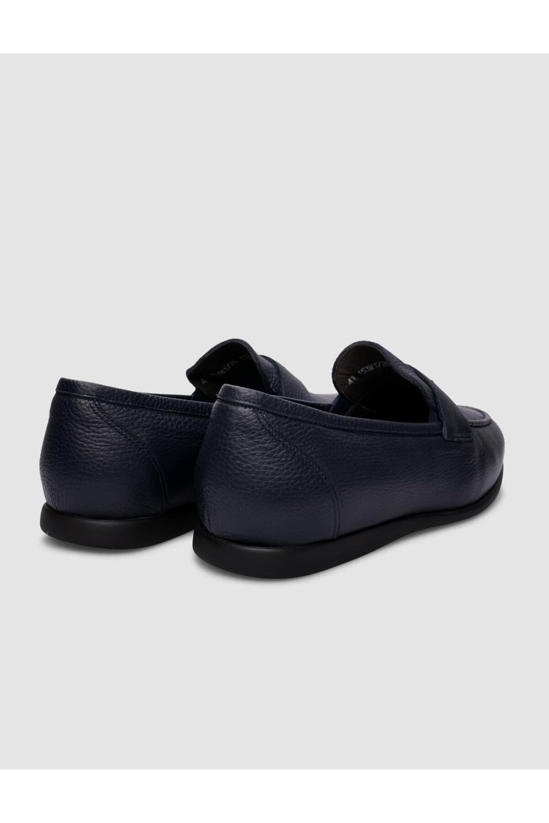 Cabani Shoes Chaussures de ville pour hommes en cuir véritable sans lacets bleu marine - Bleu marine
