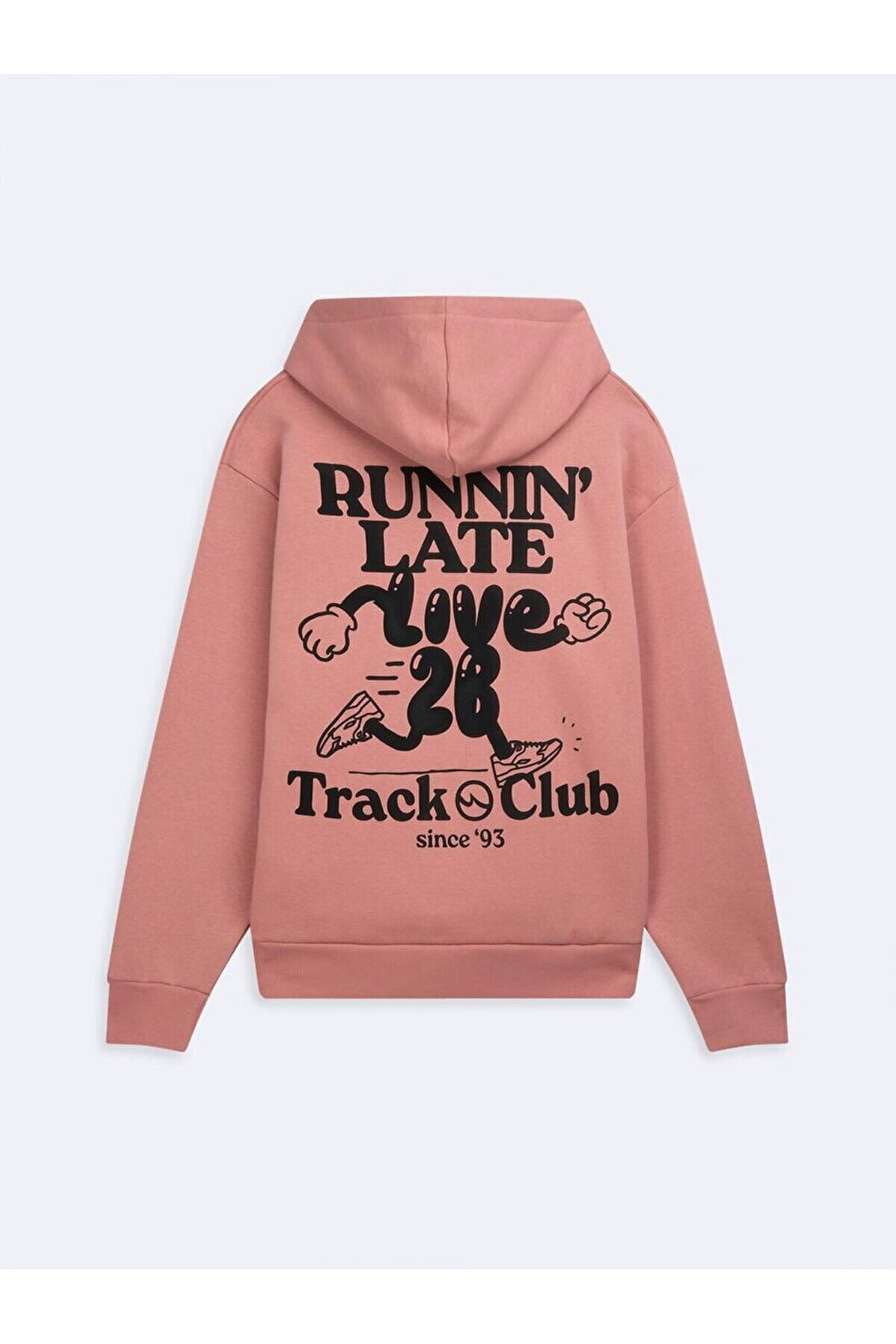 LTB Sweat-shirt rose imprimé à capuche et manches longues