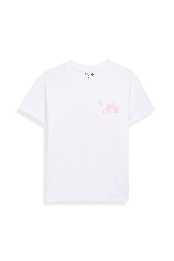 LTB T-shirt Relaxed Blanc avec Imprimé au Dos - Blanc