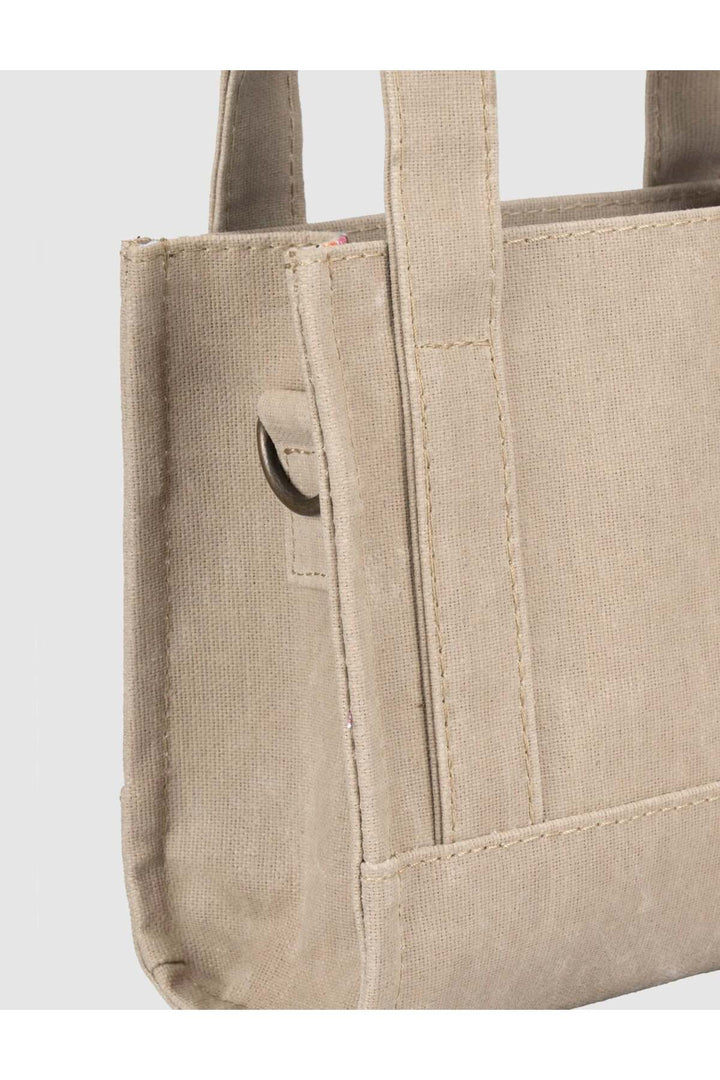 Cabani Shoes Sac en toile unisexe beige à main et épaule - Beige
