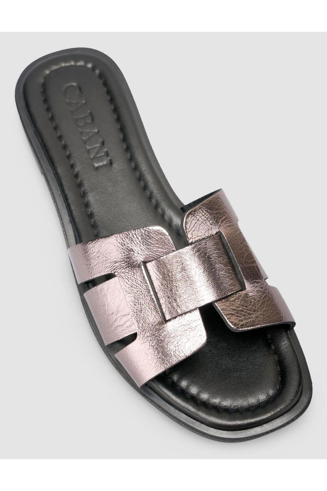 Cabani Shoes %100 Cuir véritable Sandales noires pour femmes - Multicolore