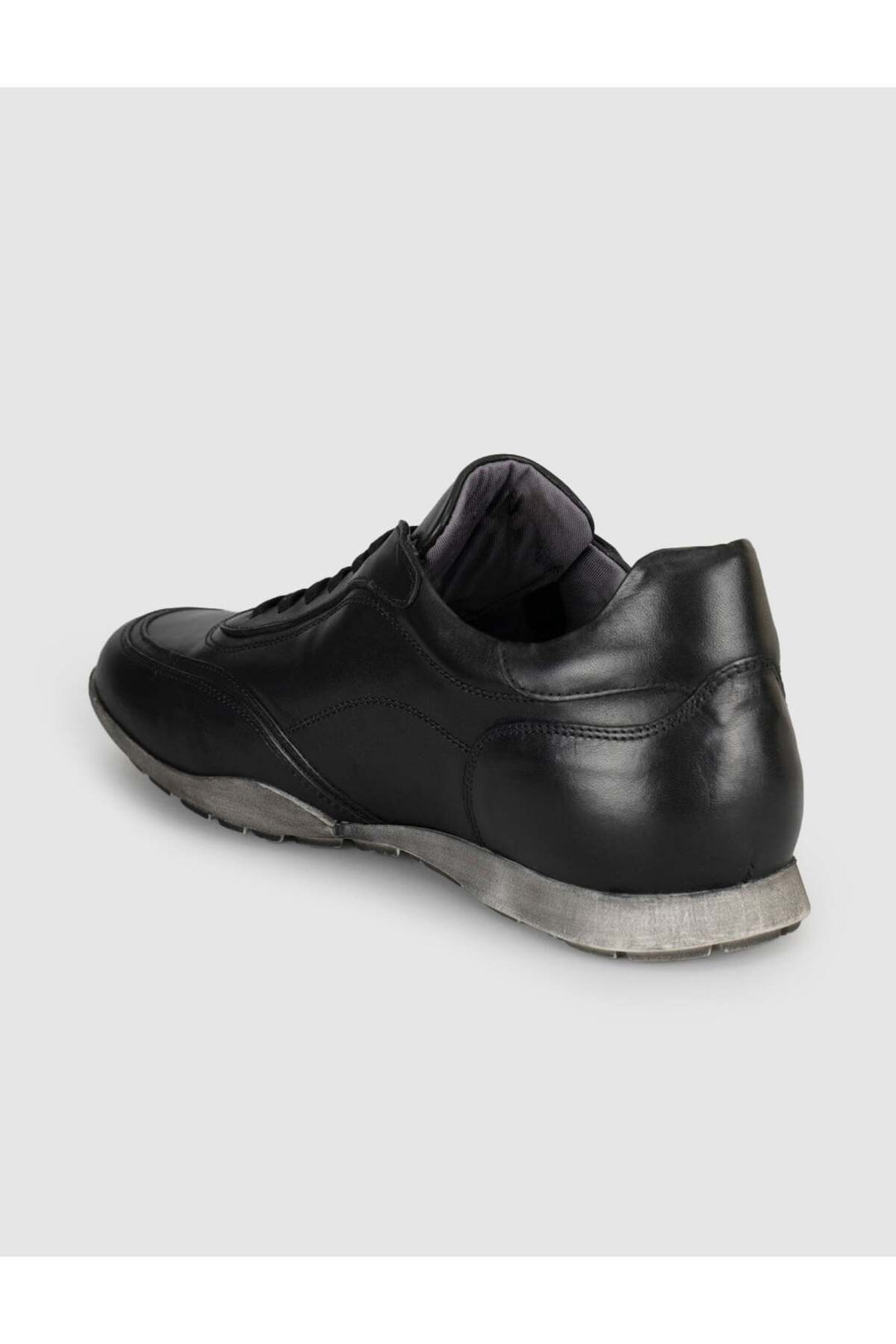 Cabani Shoes Baskets décontractées pour hommes en cuir véritable noir - Multicolore