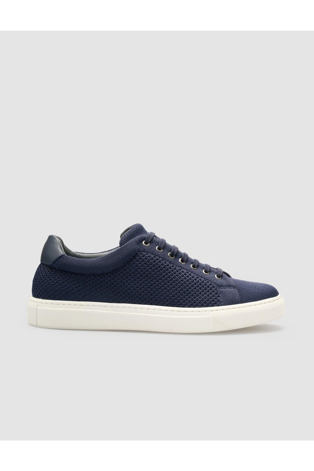 Cabani Shoes Chaussures de sport pour hommes en tricot bleu marine avec lacets. - Bleu marine